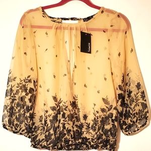 Sheer Blouse with open back